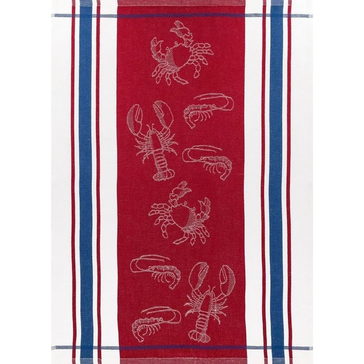 Kracht Geschirrtuch Seafood, (Set, 3-tlg, Set), 3er Pack Geschirrtücher (3 Stück), ca. 50 x 70 cm, Halbleinen Jacquard – Bild 2