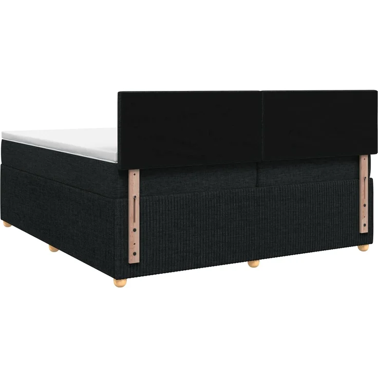 vidaXL Boxspringbett mit Matratze Schwarz 200 x 200 cm Stoff 3453011 – Bild 9