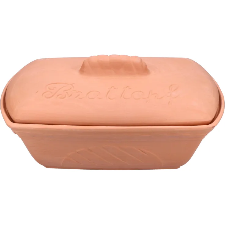 Terra Brottopf Brotkasten mit Deckel Brötchen Toast Aufbewahrungsbox Ton