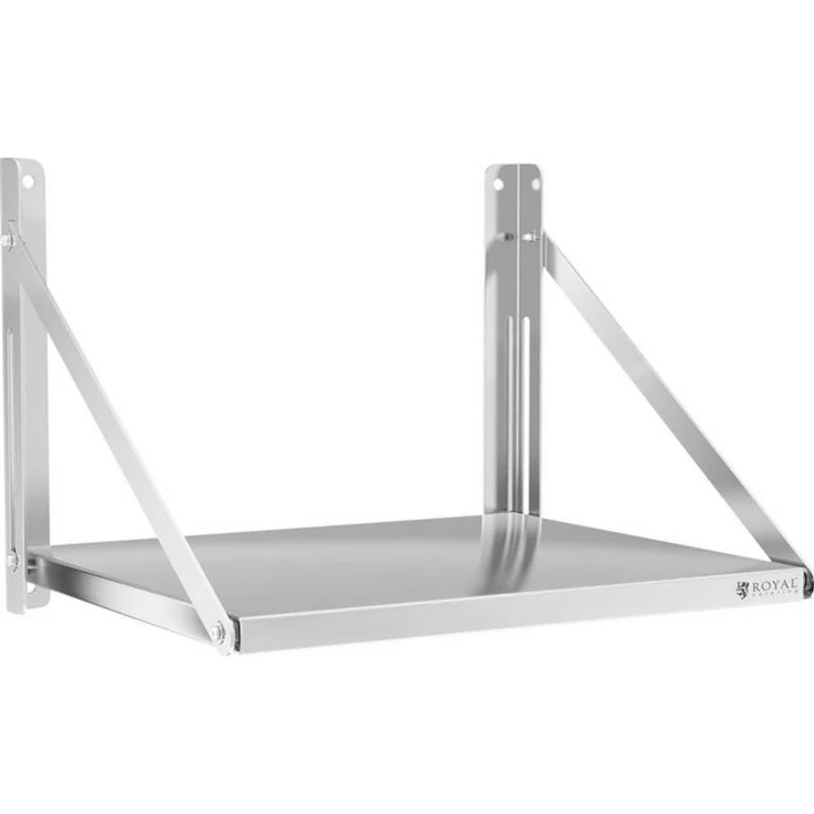 Royal Catering Hängeregal Wandbord klappbar 40 kg Wandregal 60 x 45 cm Edelstahl Küchenregal – Bild 4