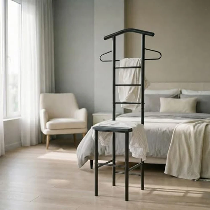 CARO-Möbel Herrendiener JIVO, Herrendiener Kleider Ständer Stummer Diener Kleiderbutler Garderobe St – Bild 2