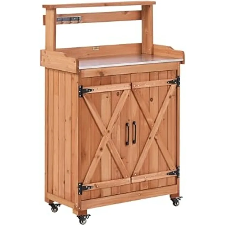 Pflanztisch ALTOLIA Tannenholz 70 cm 40 cm Braun