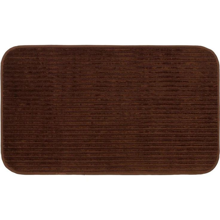Gözze Badematte Berlin, Höhe 7 mm, rutschhemmend beschichtet, fußbodenheizungsgeeignet, Polyester, rechteckig, Badteppich, Uni Farben, Cord Optik, waschbar