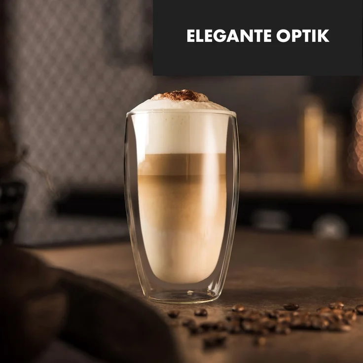 Carajillo doppelwandige Thermogläser 450ml handgemacht Borosilikatglas Transparent – Bild 2