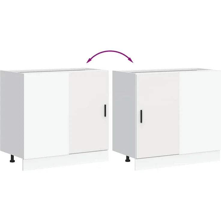 vidaXL Küchenunterschrank Lyon Weiß Holzwerkstoff 854289 – Bild 10
