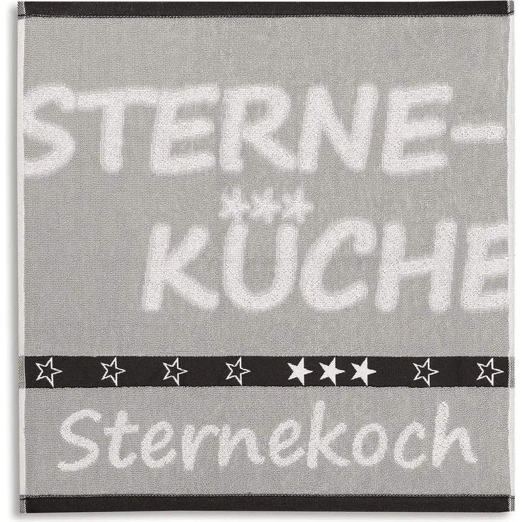 Kracht Geschirrtuch Sternekoch, (Set, 3-tlg, Set), 3er Pack Frottee Küchenhandtücher (3 Stück) ca. 50x50cm Baumwolle