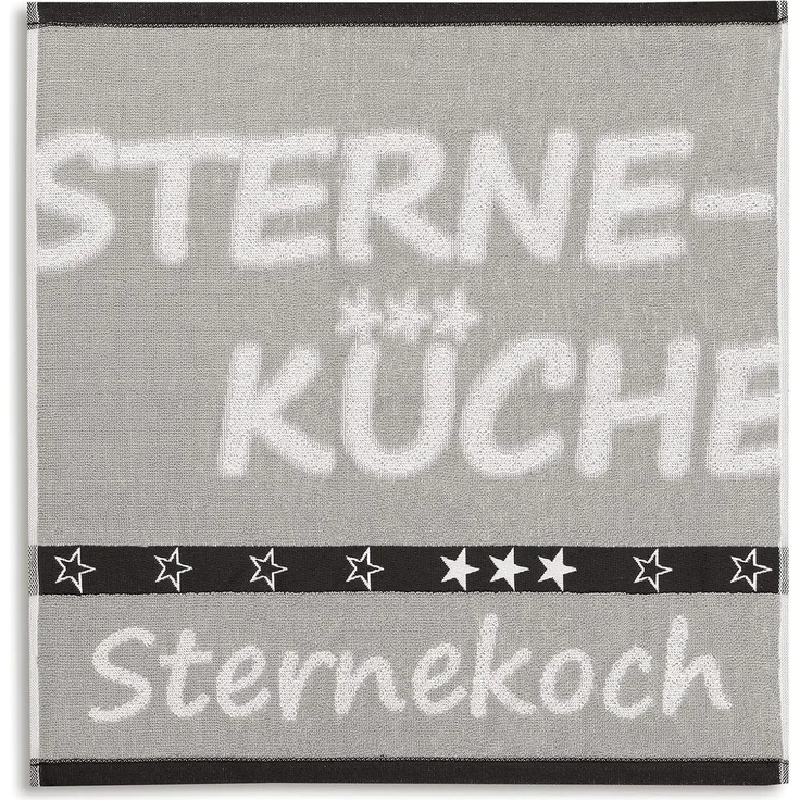 Kracht Geschirrtuch Sternekoch, (Set, 3-tlg, Set), 3er Pack Frottee Küchenhandtücher (3 Stück) ca. 50x50cm Baumwolle – Bild 1