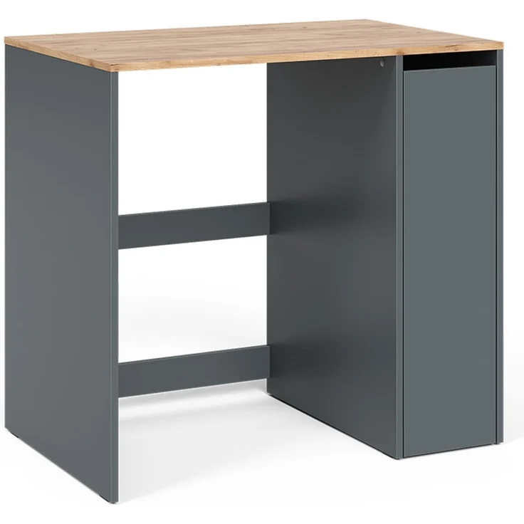 Waschmaschinenschrank Viktor Anthrazit/Goldkraft Eiche 93.6 x 88.2 cm mit Fächern und Tür Vicco – Bild 1