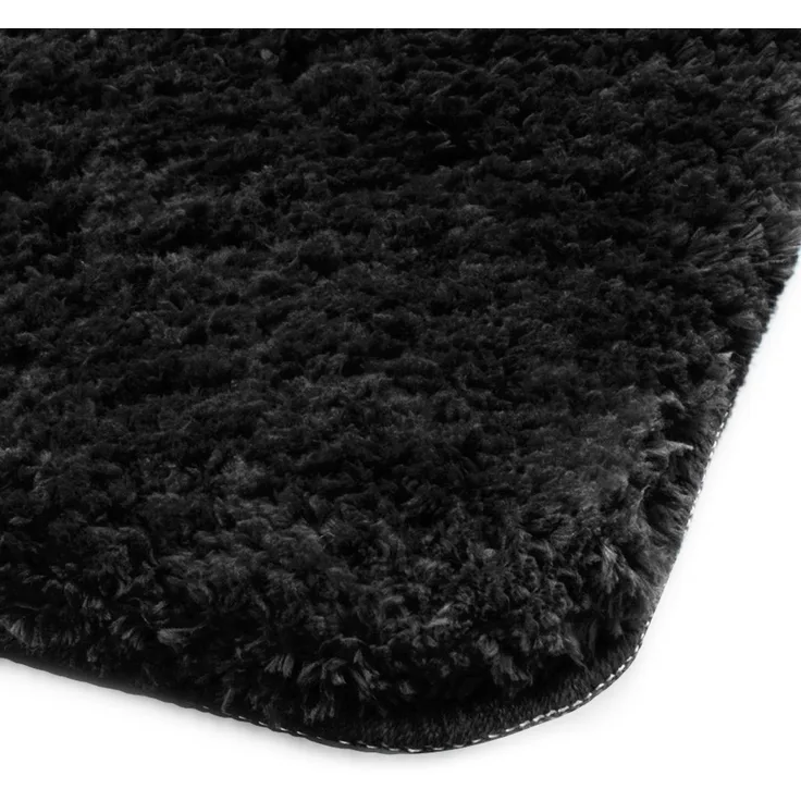Badematten Sky | Badteppich in Eckig & Rund | Rutschhemmende Rückseite | Schwarz / 50x60 cm