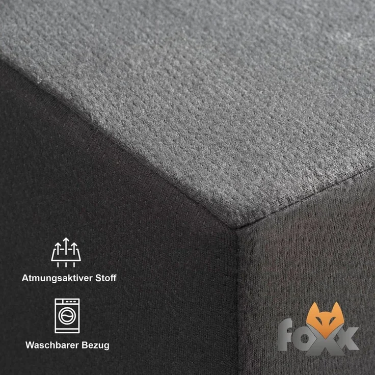 Bezug für Schaumstoffwürfel S-M anthrazit 30x35x40 cm - Auswahl: nur Bezug, Größe: S-M – Bild 1