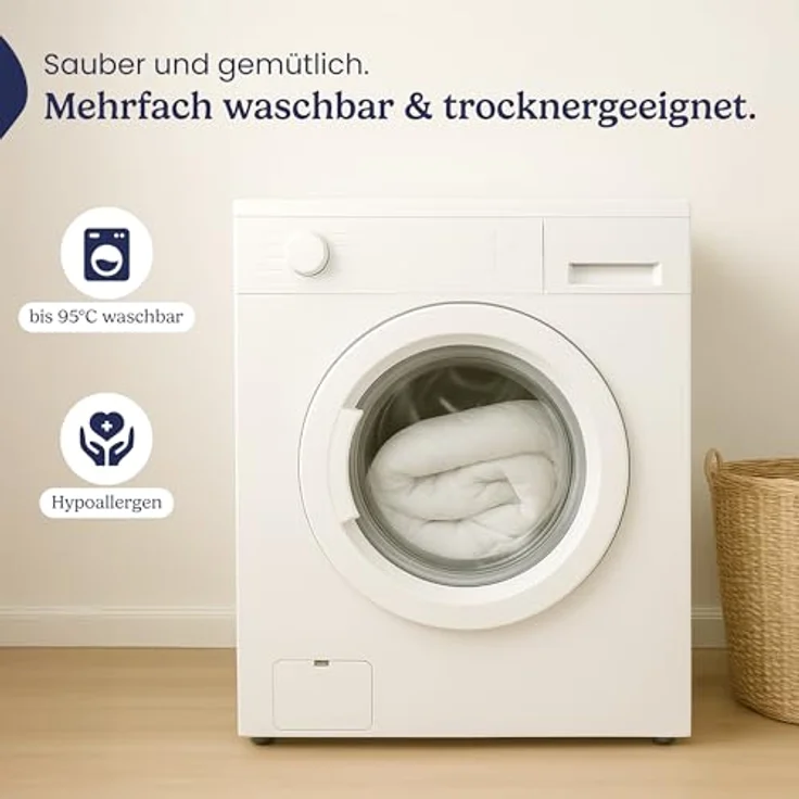 Gentle North Microfaserbettdecke Schlafdecke - Ganzjahresdecke o. Sommerdecke für Allergiker geeignet, Füllung: Kunstfasern, für Allergiker geeignet - Besonders Flauschig & waschbar bei 95° – Bild 6