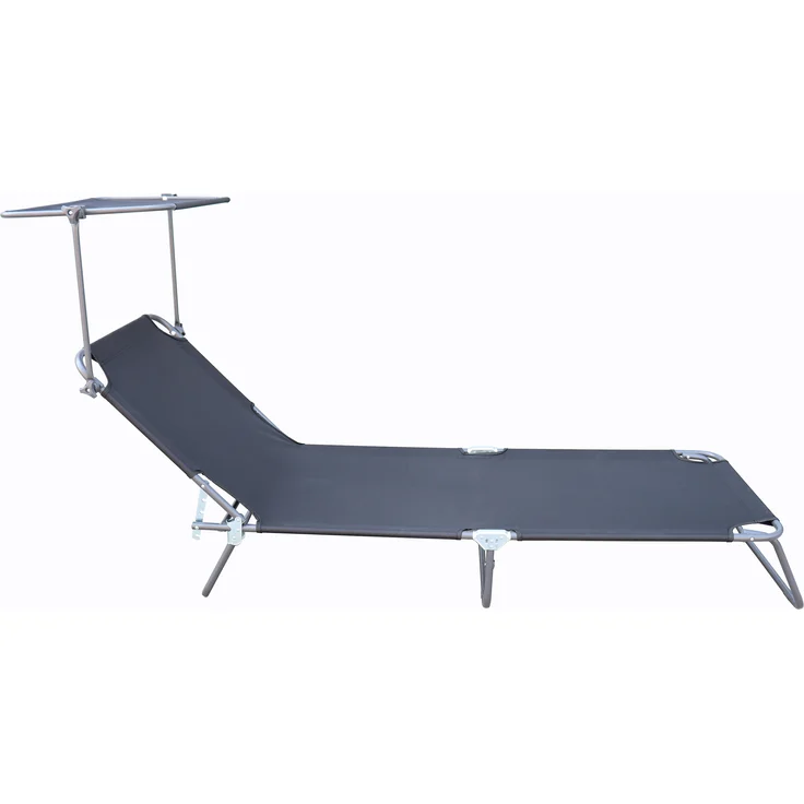 VCM Sonnenliege Dach 917008 Anthrazit L. 185 x H. 24 x B. 55 cm – Bild 2