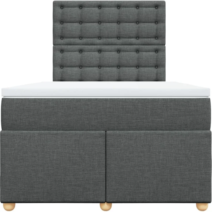 vidaXL Boxspringbett mit Matratze Dunkelgrau 120x190 cm Stoff 3293534 – Bild 6