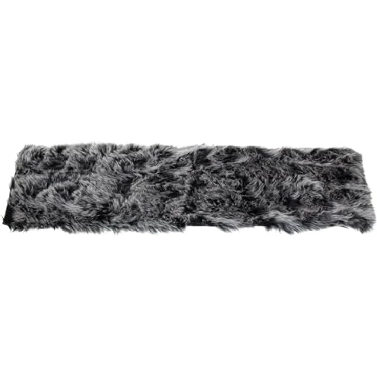 Tischläufer aus Kunstfell, schwarz / grau, 20x90 cm, Tischband, Mitteldecke – Bild 6