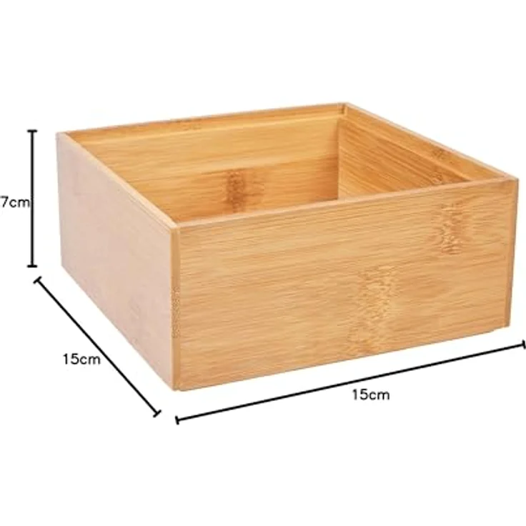 Zeller 13330 Ordnungsbox 15 x 15 x 6.5 cm, Bamboo, Sonstige – Bild 7