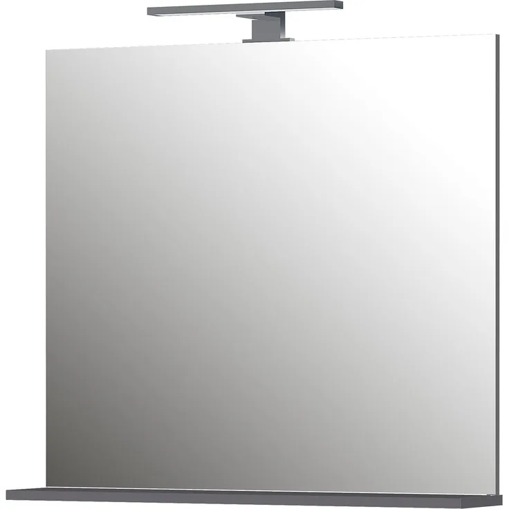 Badspiegel >1429< mit Ablage in Graphit - 76x75x15cm (BxHxT)