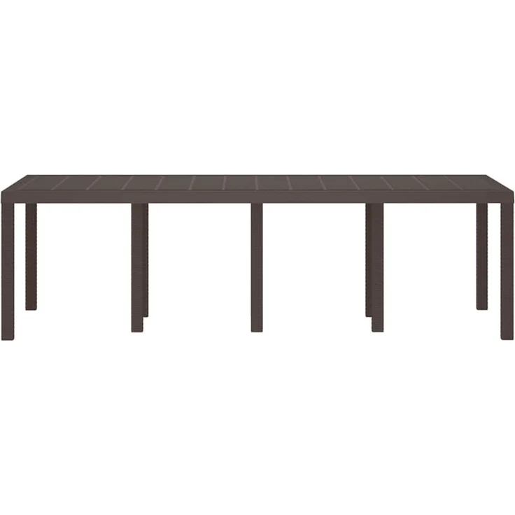 vidaXL Gartentisch Braun 250 x 100 x 73 cm Poly-Rattan 871693 – Bild 4