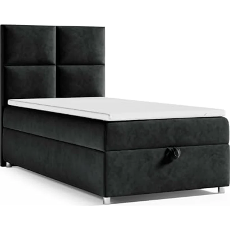 Best for Home Boxspringbett K2 SINGLE mit Bettkasten, Bonellmatratze & Komfort-Topper H3 (Einzelbett, Hotelbett, Polsterbett gepolstertes Kopfteil, Jugendbett, Kinderbett versch. Größen, 70x200 80x200 90x200 100x200 cm), verschiedene Liefermöglichkeite... – Bild 2
