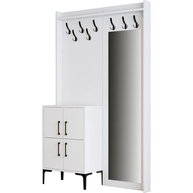 Skye Decor 'Berlin BC - White' Garderobe, Weiß, 120 x 200 x 35 cm – Bild 5