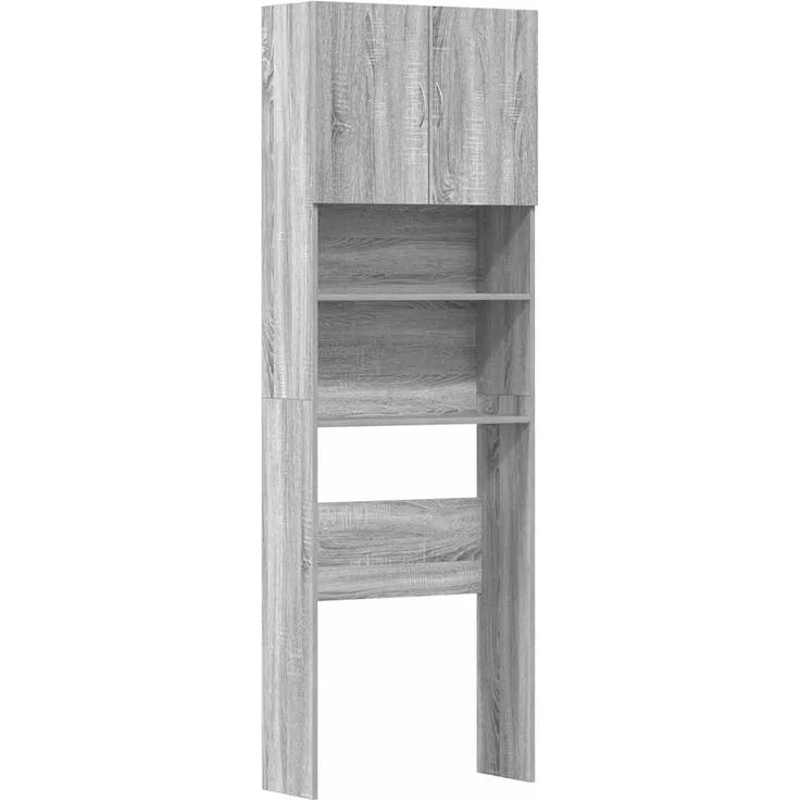 vidaXL Waschmaschinenschrank Grau Sonoma 64x24x190 cm Holzwerkstoff 859132