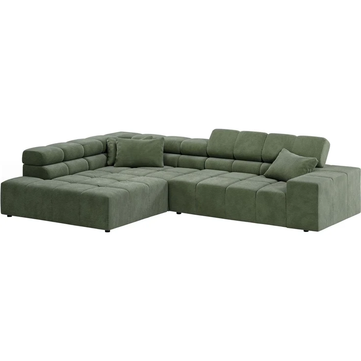 INOSIGN Ecksofa Ancona incl. Kopfteilverstellung, Zierkissen Breite 319cm, L-Form, wahlweise motorische Sitztiefenverstellung, auch in Cord + Easy Care – Bild 2