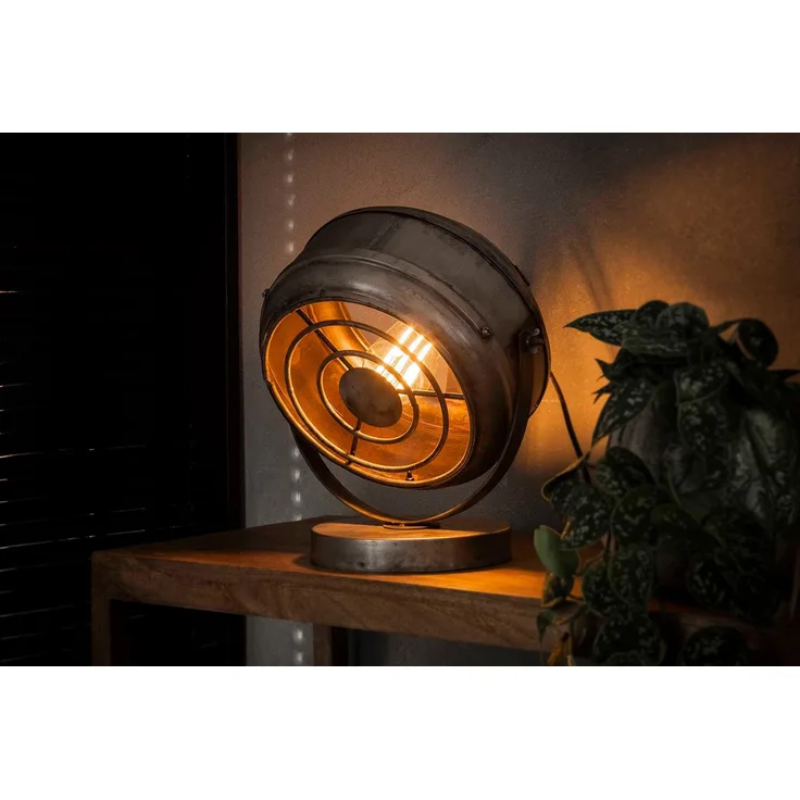 KAWOLA Tischleuchte KONYA Tischlampe Metall silber 33 x 20 x 29 cm
