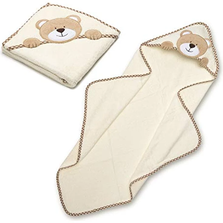 all Kids United Kapuzenhandtuch Baby Kapuzenhandtuch–Weiches Kuscheliges Baumwoll-Badetuch für Kinder, Baby Baumwoll Badetuch Bade-poncho – Bild 6