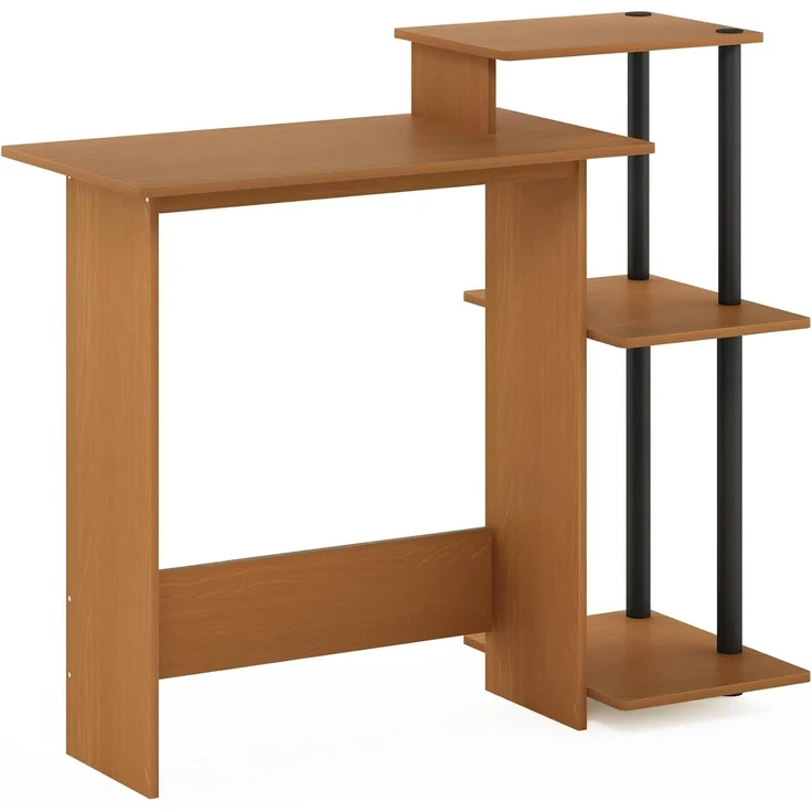 Furinno Computer/Schreibtisch, Verbundholz/ PVC-Rohre Helle Kirsche/Schwarz, 39,6 x 100,6 x 85,3 cm – Bild 5