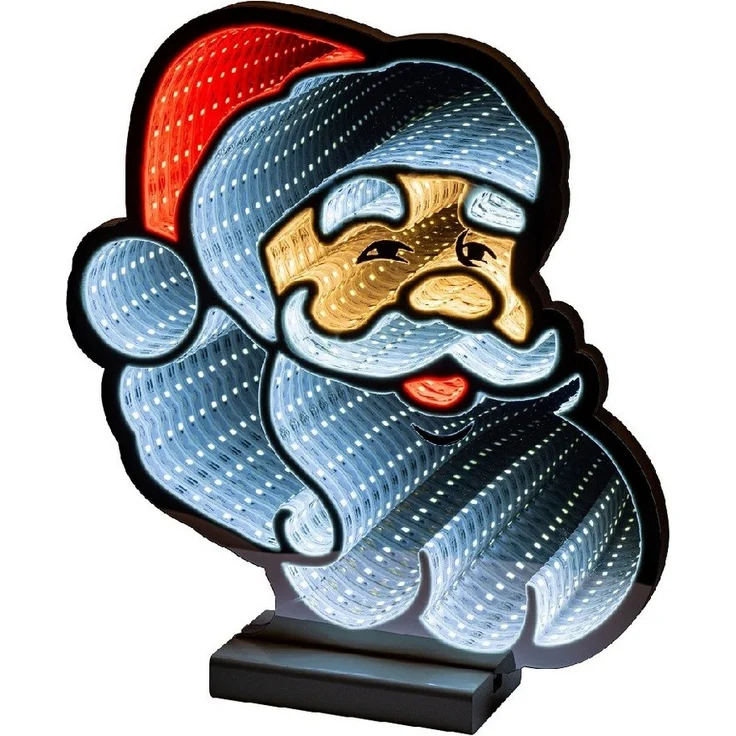 Star-Max LED Fensterbild 36037 LED-Santa mit Infinity Effekt 240 SMD LED 33x7x40cm – Bild 3