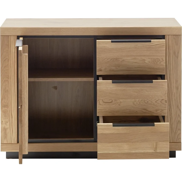 Kommode >GRENO< in Wildeiche geölt, Wildeiche teilmassiv - 107x80x40cm (BxHxT) – Bild 2