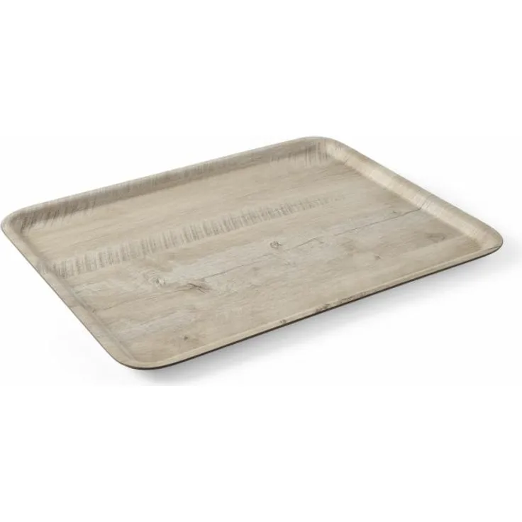 Hendi Serviertablett aus Melamin mit Holzoptik , Holz, 370x530 mm
