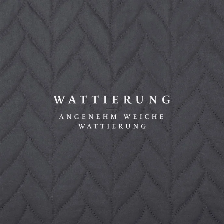 Tagesdecke ( Anthrazit ) 220x240 cm mit wattierter Zwischenlage, Bettüberwurf - Überwurfdecke, Sommerdecke gesteppt - Steppdecke, Wendedecke – Bild 6