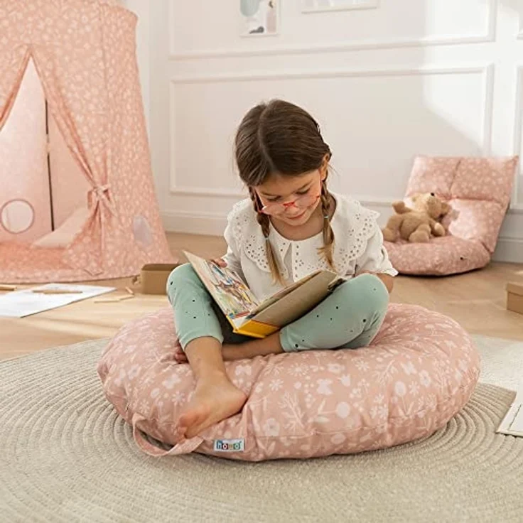 howa Bodenkissen flowers, Kissen incl. Füllung Ø 80 cm für Kinderzimmer – Bild 3