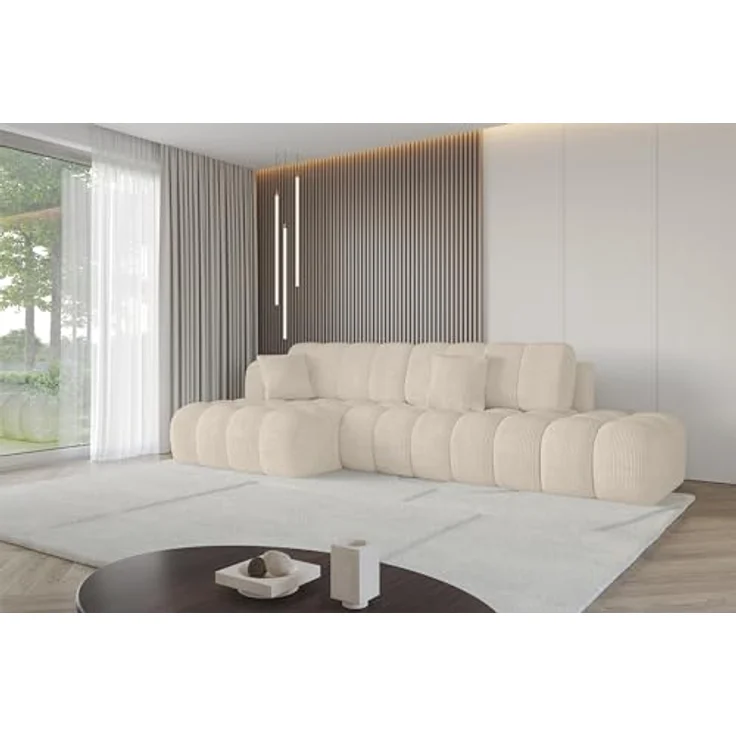 ALTDECOR Ecksofa OLEA-L2-S, L-Form Couch mit Schlaffunktion und Bettkasten, modernes Polstersofa für Wohnzimmer, rechteckig – Bild 4