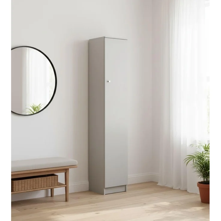 Dmora Kleiderschrank mit Einzeltür in heller Holzfarbe, 31 x 34 x 183 cm – Bild 2