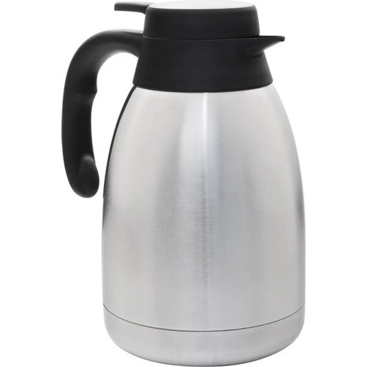 HAC24 Isolierkanne Thermoskanne Kaffeekanne Teekanne Thermo Kaffee Tee Kanne, 1,5 l, (1-St), Edelstahl Einhandautomatik – Bild 2