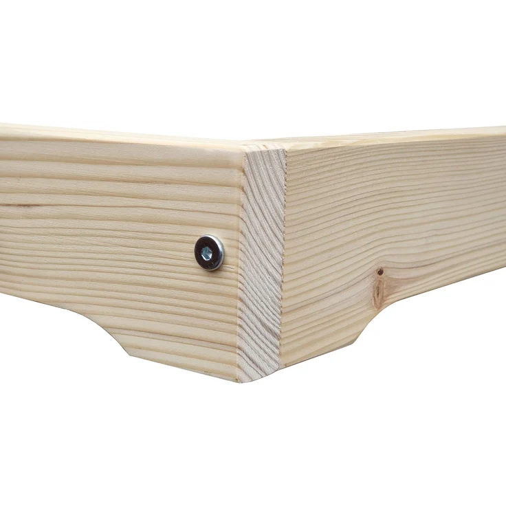 Erst-Holz Futonbett platzsparend extra niedriges Studentenbett 140x200 Fichte Tanne geölt, Rollrost inkl. – Bild 5