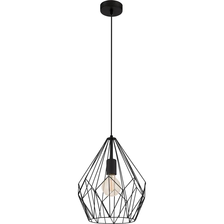 Eglo 49257 Hängeleuchte CARLTON CARLTON Stahl schwarz E27 1X40W H:110cm Ø31cm dimmbar