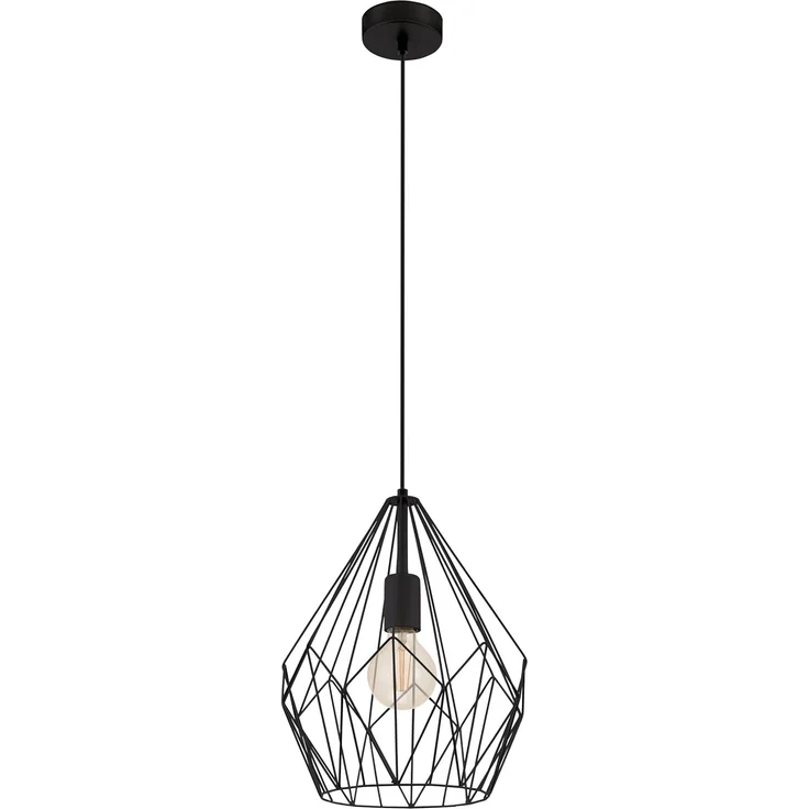 Eglo 49257 Hängeleuchte CARLTON CARLTON Stahl schwarz E27 1X40W H:110cm Ø31cm dimmbar
