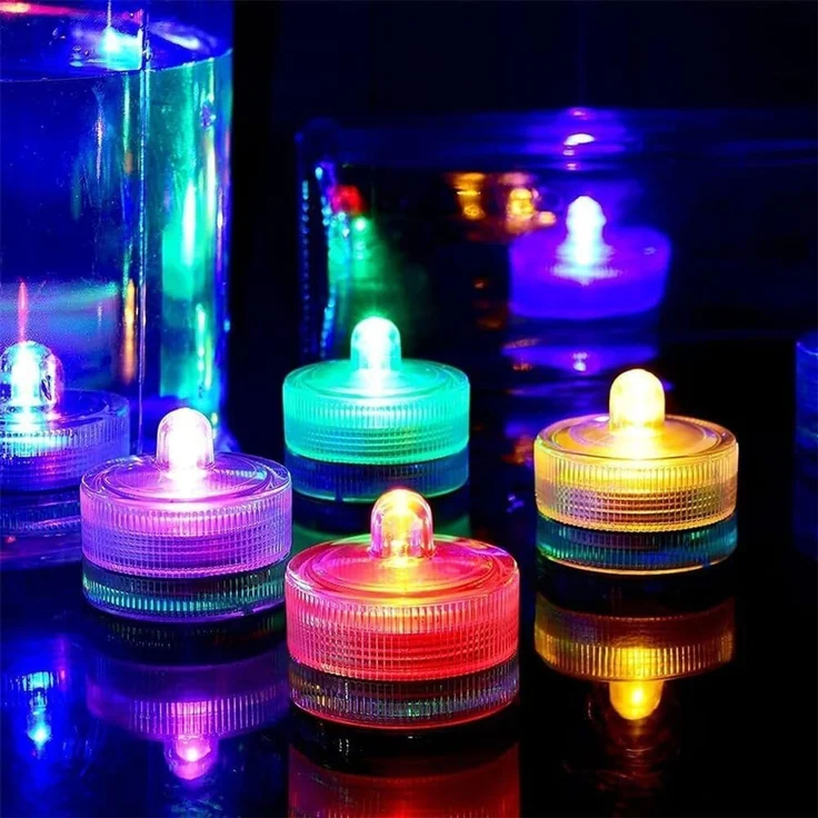 PRECORN LED Dekolicht LED Teelichter 12er Set, Farbwechsel & wasserdicht, Deko für Party – Bild 8