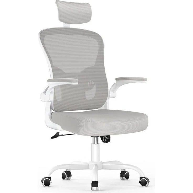ZAISZE Bürostuhl Ergonomischer Bürostuhl mit Netzbezug und klappbaren Armlehnen (Spar-Set), Einstellbarer für maximale Bewegungsfreiheit – Bild 2