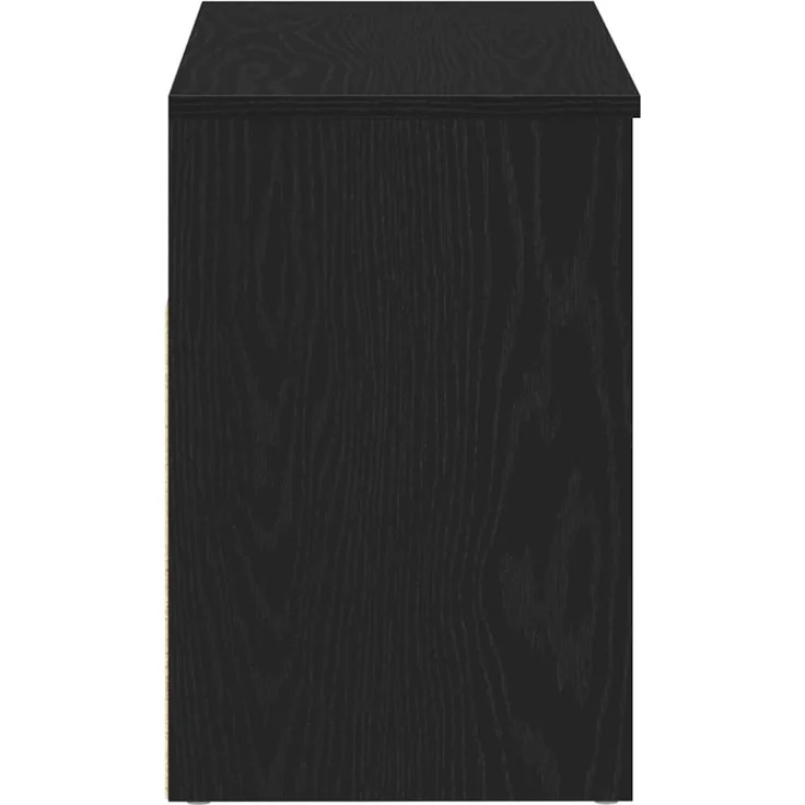 vidaXL Schuhbank Schwarz Eichen-Optik 80 x 30 x 45 cm Holzwerkstoff 862703 – Bild 7