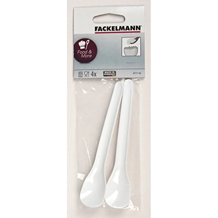 Fackelmann Eilöffel 14 cm transparent oder weiß 4 Stück – Bild 2