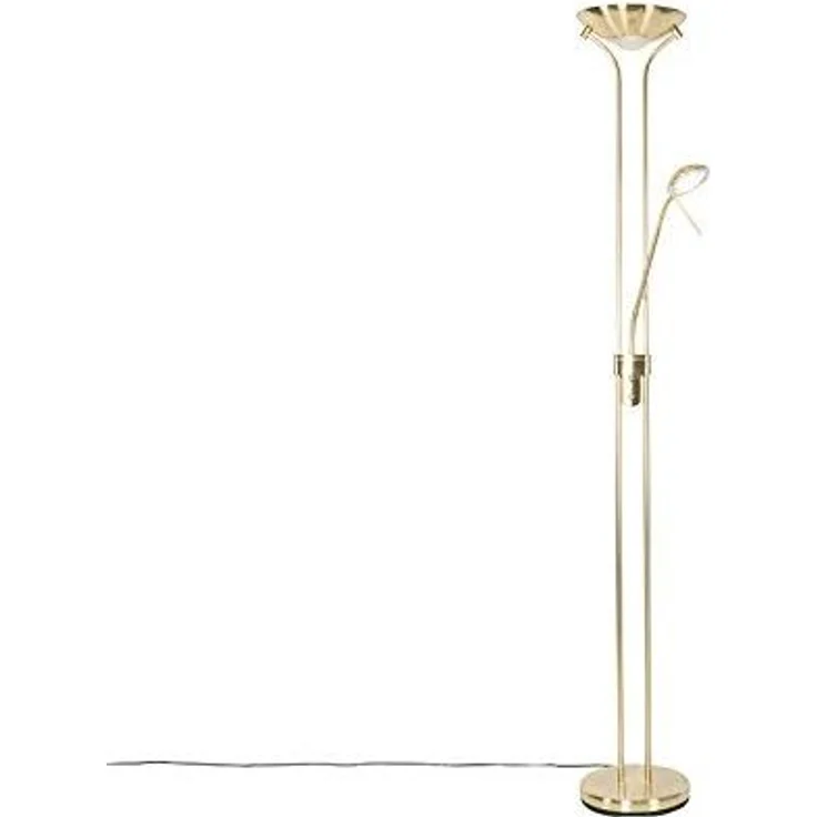 Qazqa Stehlampe Diva, LED fest integriert, (nicht austauschbare) LED, Gold/Messing, Modern, Stahl, 1-flammig – Bild 6