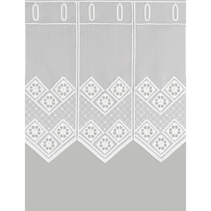 Lysel Scheibengardine Rautendesign (Bx H) 88cm * 30cm weiß/reinweiß – Bild 5