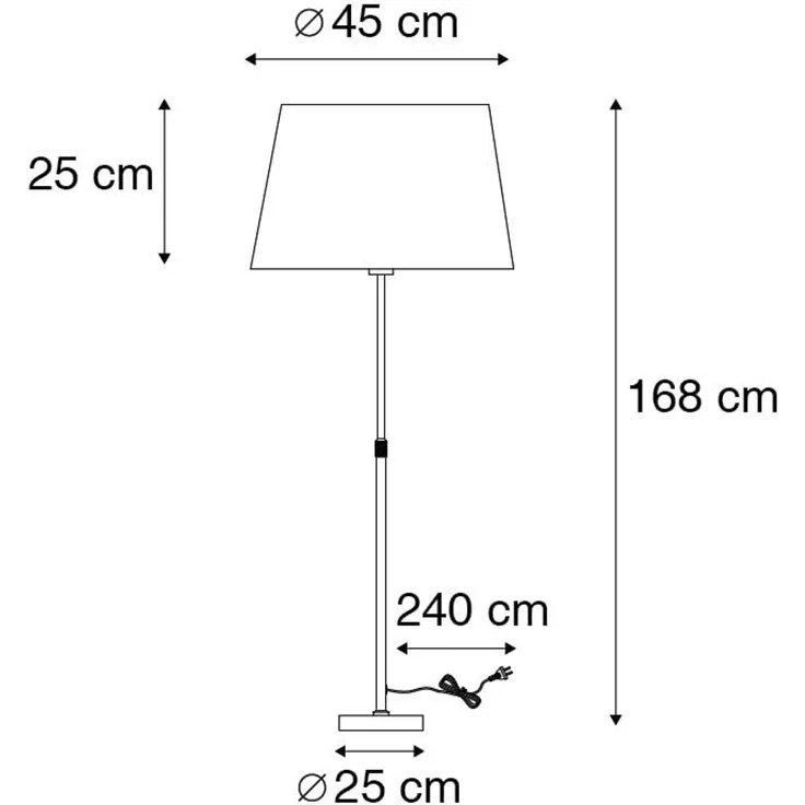 Qazqa Stehlampe Parte, ohne Leuchtmittel, E27, Gold/Messing, Modern, Stahl, 1-flammig – Bild 3