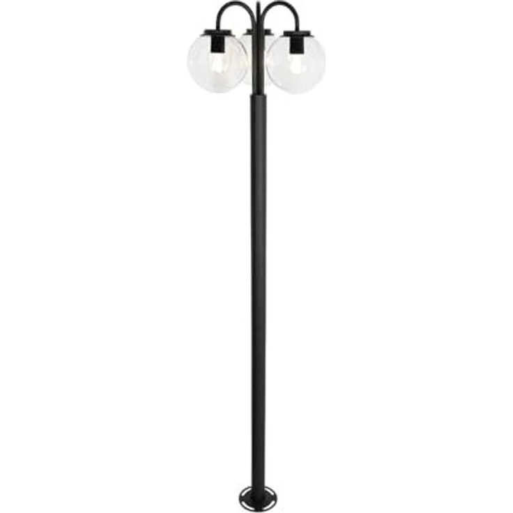 Qazqa Außen-Stehlampe Sfera, ohne Leuchtmittel, E27, Schwarz, Modern, Aluminium, 3-flammig – Bild 6