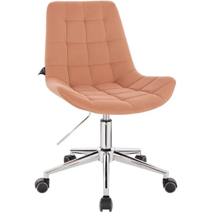 SVITA Schreibtischstuhl MICKY, Kinderstuhl, Samtbezug, gepolstert, höhenverstellbar, Orange