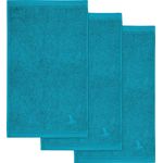 Möve Gästehandtücher Superwuschel, Walkfrottee (Set, 3-St), Gästehandtücher Set mit Bordüre, 100% Premium Cotton Baumwolle, weich