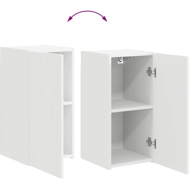 vidaXL TV-Schrankset 5 pcs Hochglanz Weiß Holzwerkstoff 3409100 – Bild 12